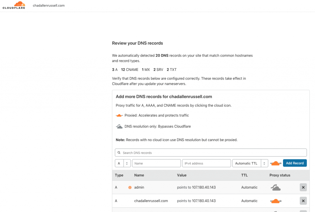 Cloudflare Step 5 Screenshot