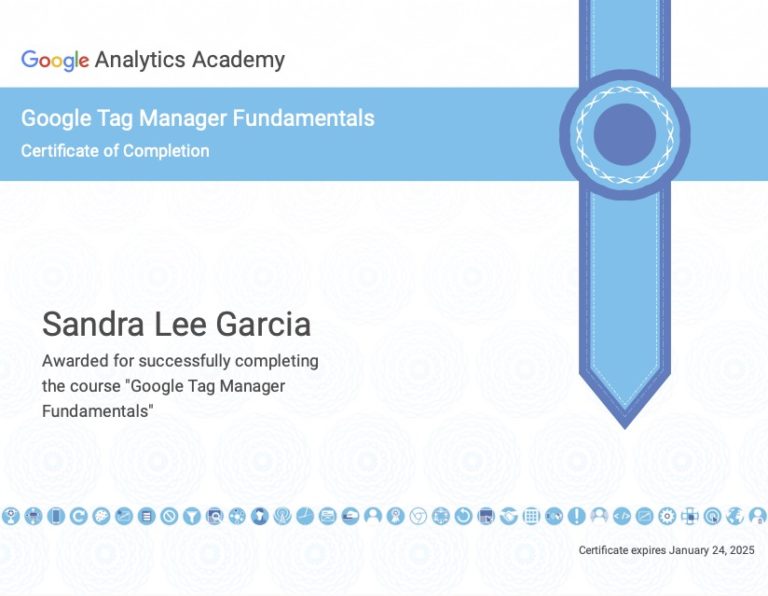 Google Tag Manager Fundamentals — Sandy