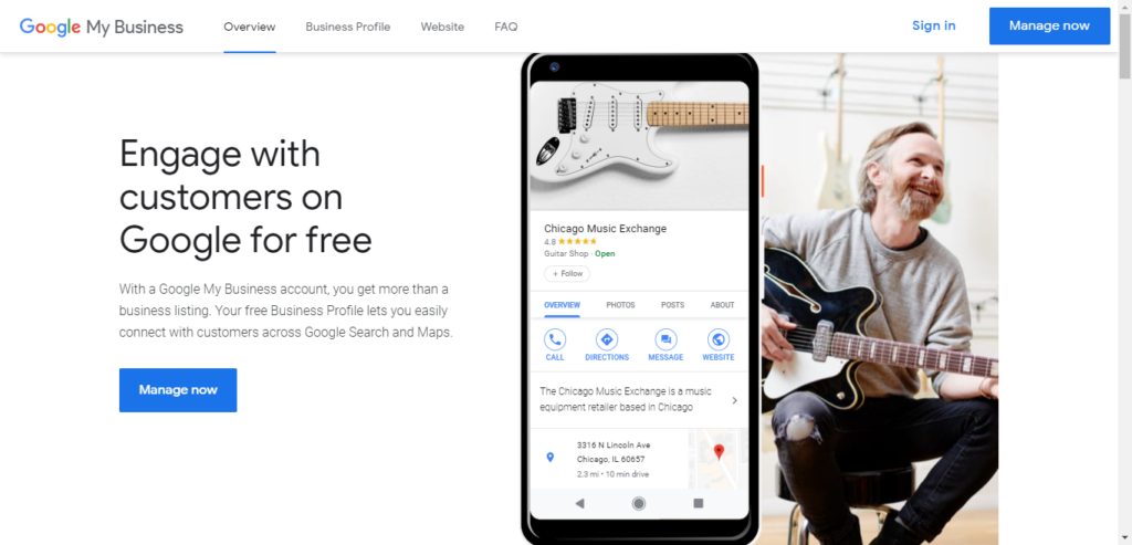 Getting Access To Google My Business Homepage